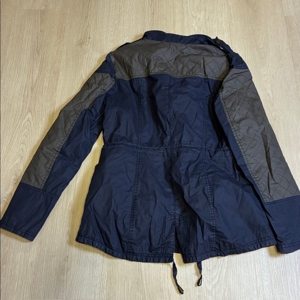 MICHAEL Michael Kors Navy & Olive Green- Gray Quilted Utility Jacket - Picture 5 of 5